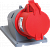 Розетка стационарная ССИ-125 32А-6ч/200/346-240/415В 3Р+РЕ+N IP44 MAGNUM ИЭК
